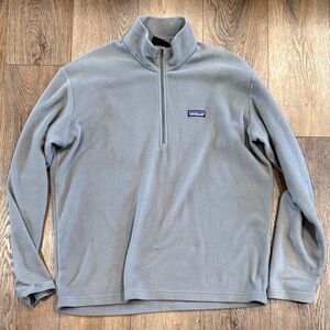 Patagonia Men’s Light Gray Half-Zip Fleece Pullover